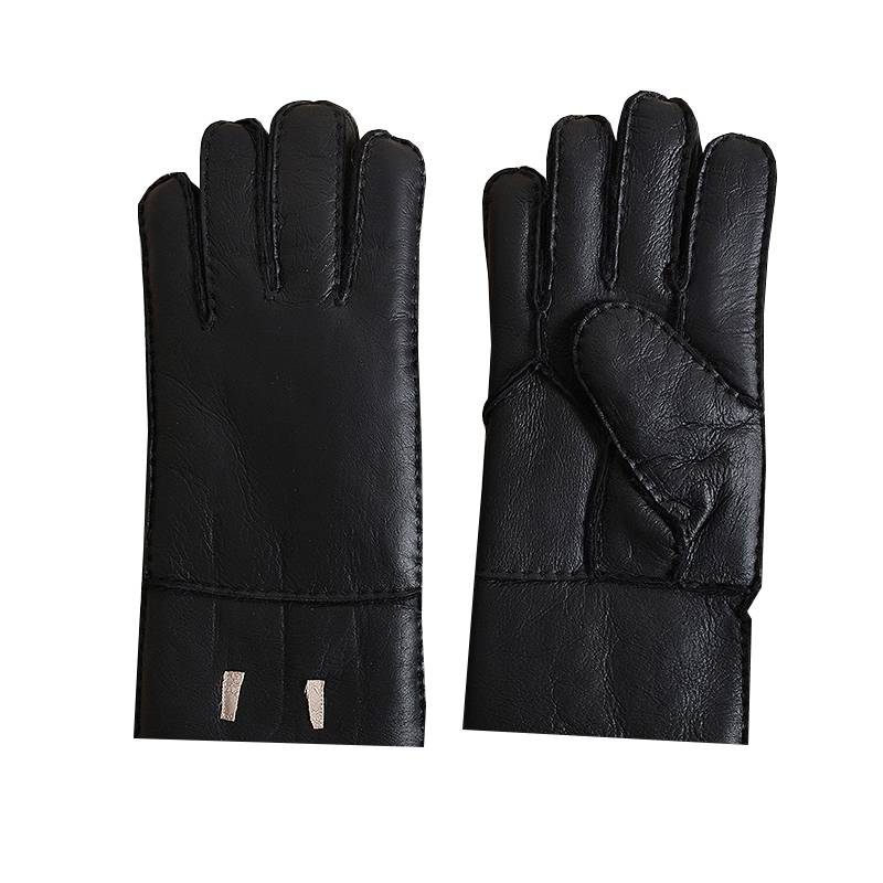 [True ingredients and sheepskin!Fur!Tail goods] Winter men's and women's leather five finger gloves