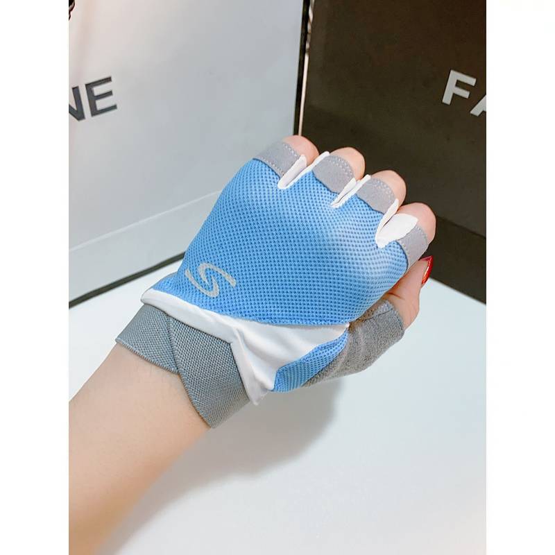Fitness sports glove female half -finger men's summer thin training yoga single bar anti -cocoon anti -slip and breathable outdoor cycling
