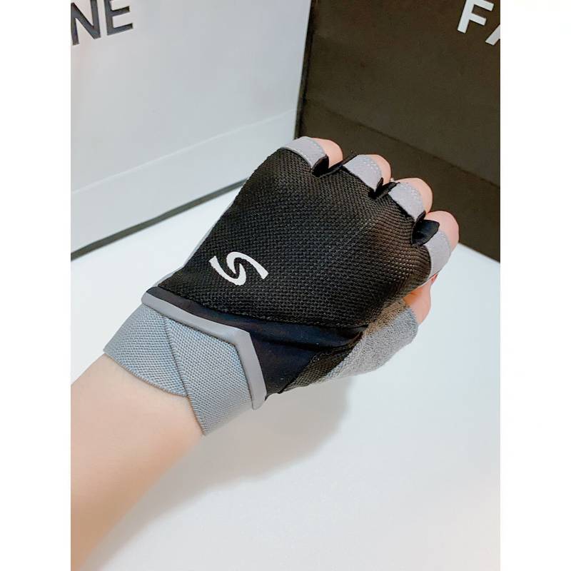 Fitness sports glove female half -finger men's summer thin training yoga single bar anti -cocoon anti -slip and breathable outdoor cycling