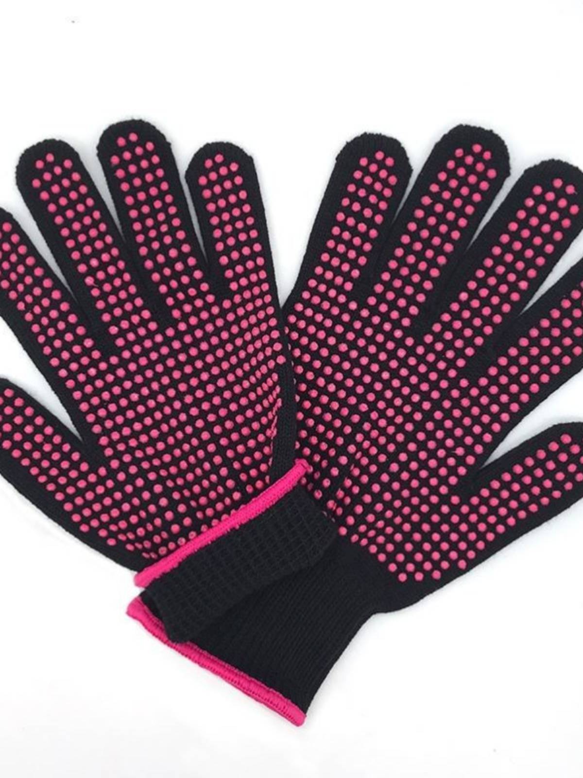 Hair -haired anti -hot gloves curl stick straight hair combed heat insulation, soft elastic skin, anti -slip, non -slip, air -breathabilitation grilled gloves