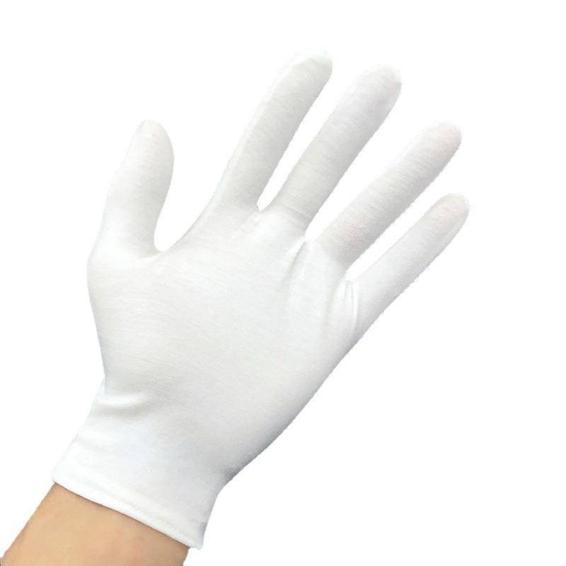 Children's cotton cloth anti -sweat antiques warm one -time etiquette white gloves handicular fingering female primary and secondary schoolbellity