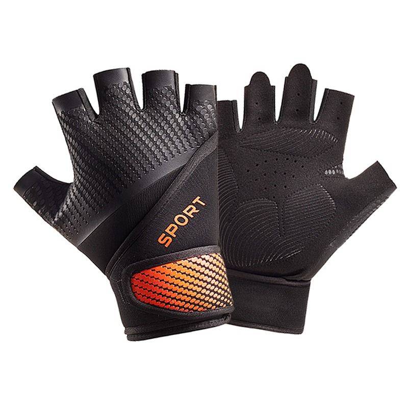 Sports and fitness gloves, with a half-sliding finger for wrist protection, single-bar yoga for cocoon loss
