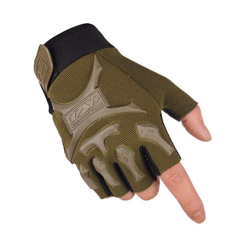 Men's tactical gloves semi -refers to outdoor cycling motorcycle protection anti -slip magic climbing anti -cutting hand