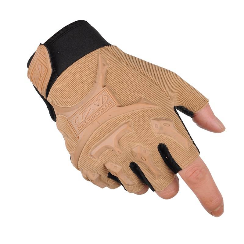 Men's tactical gloves semi -refers to outdoor cycling motorcycle protection anti -slip magic climbing anti -cutting hand