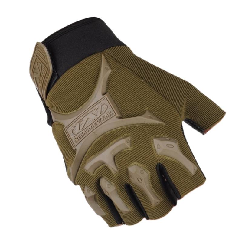 Men's tactical gloves semi -refers to outdoor cycling motorcycle protection anti -slip magic climbing anti -cutting hand