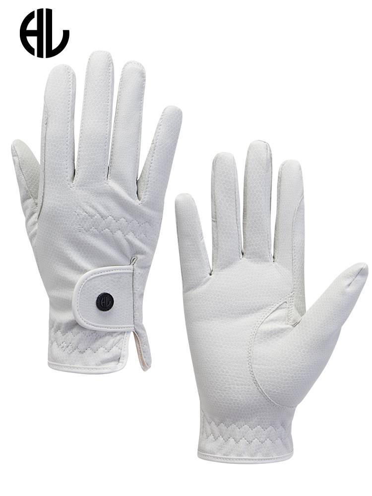 HL Equestrian gloves spring and summer Children's super fibrous anti -sliding gloves adult four seasons breathable equestrian equipment training model