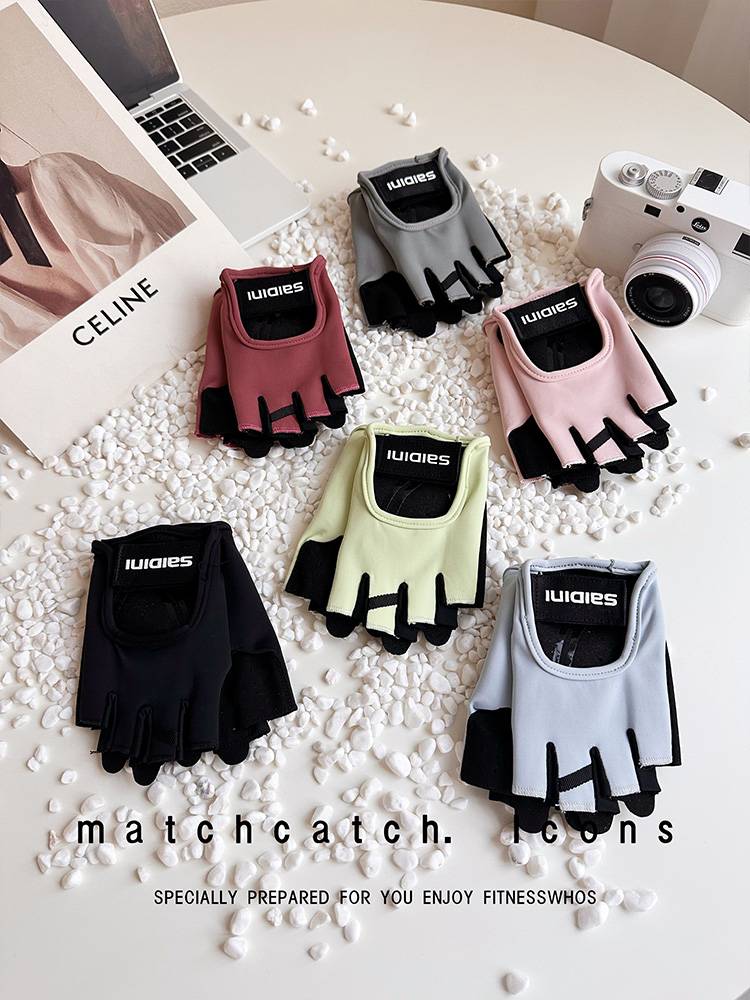 Fitness glove women's thin air -breathable anti -slip and wear -resistant cycling yoga outdoor sports riding half -finger men's pot bell single bars