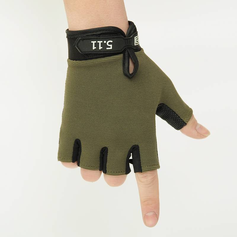 Spring and summer outdoor outdoor mountaineering gloves 511 men's thin driving tactical fitness exercise semi -finger gloves
