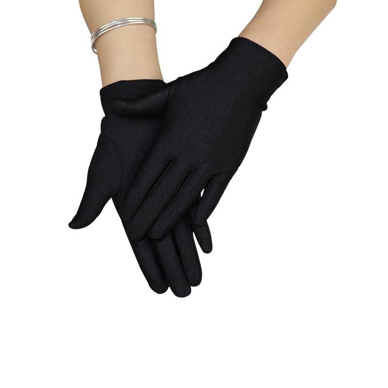 Spandex gloves spring and summer men and women white etiquette thin short elastic glove dance tight black gloves autumn gloves