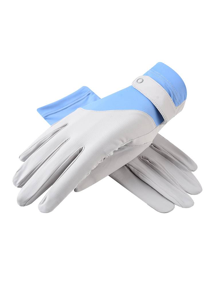 The sunscreen gloves female UV-protective summer ice-sliding short-sliding lids and lids drive on her bike to the mountains