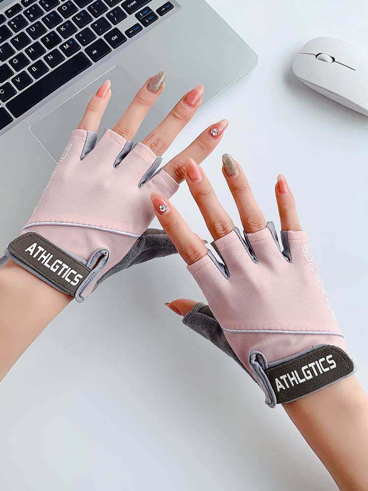 Fitness gloves semi -finger female thin equipment pot bell training bicycle one -bar anti -sliding bodies to prevent cocoon sports riding men
