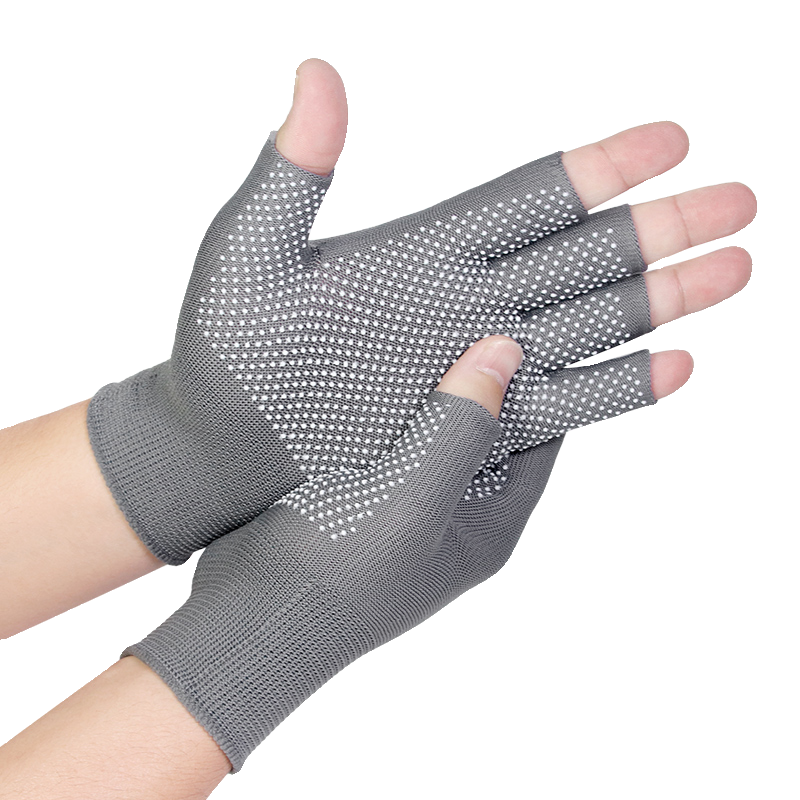 Driving sunscreen gloves semi -refers to men and women in summer outdoor drivers driving riding anti -slip anti -slip special exposed five fingers thin