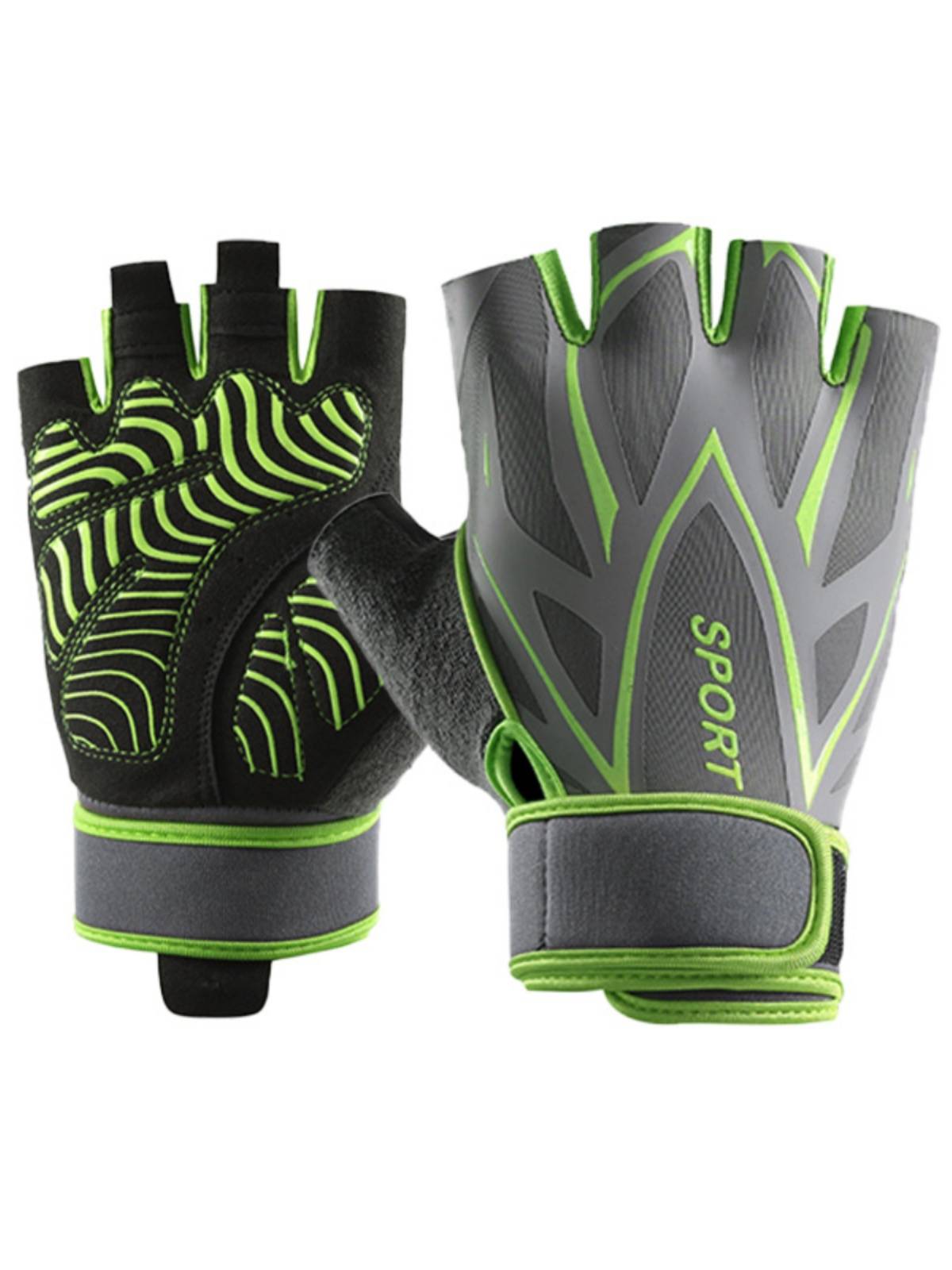 Fitness semi -finger glove men and women summer sunscreen and skid equipment training breathable outdoor sports cycling bicycles thin