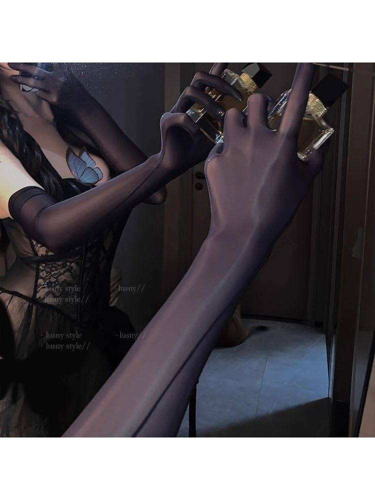Aeroplane gloves, pure invisibility, silk stocking gloves, silk-sliding, summer-sweet-sweet-skin gloves