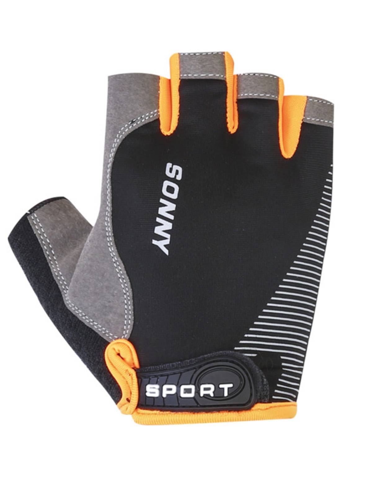 Sport gloves girl with a hot, thin summer ice-scrawl-scrambling, driving a skating road, half-finger gloves