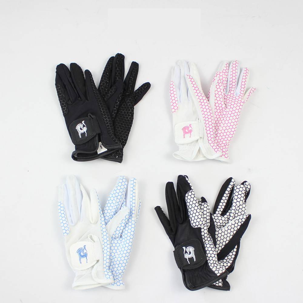 Summer Equestrian glove outdoor horse riding silicone gloves, non -slip, wear, wear, breathable, comfortable, comfortable, comfortable net cloth knight gloves