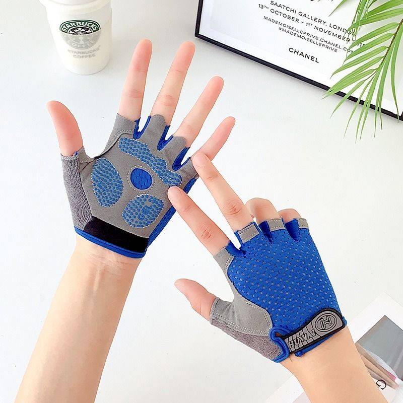 Children's half -finger glove cycling bicycle outdoor sports mountaineering performance five -finger balancing car glove women cycling