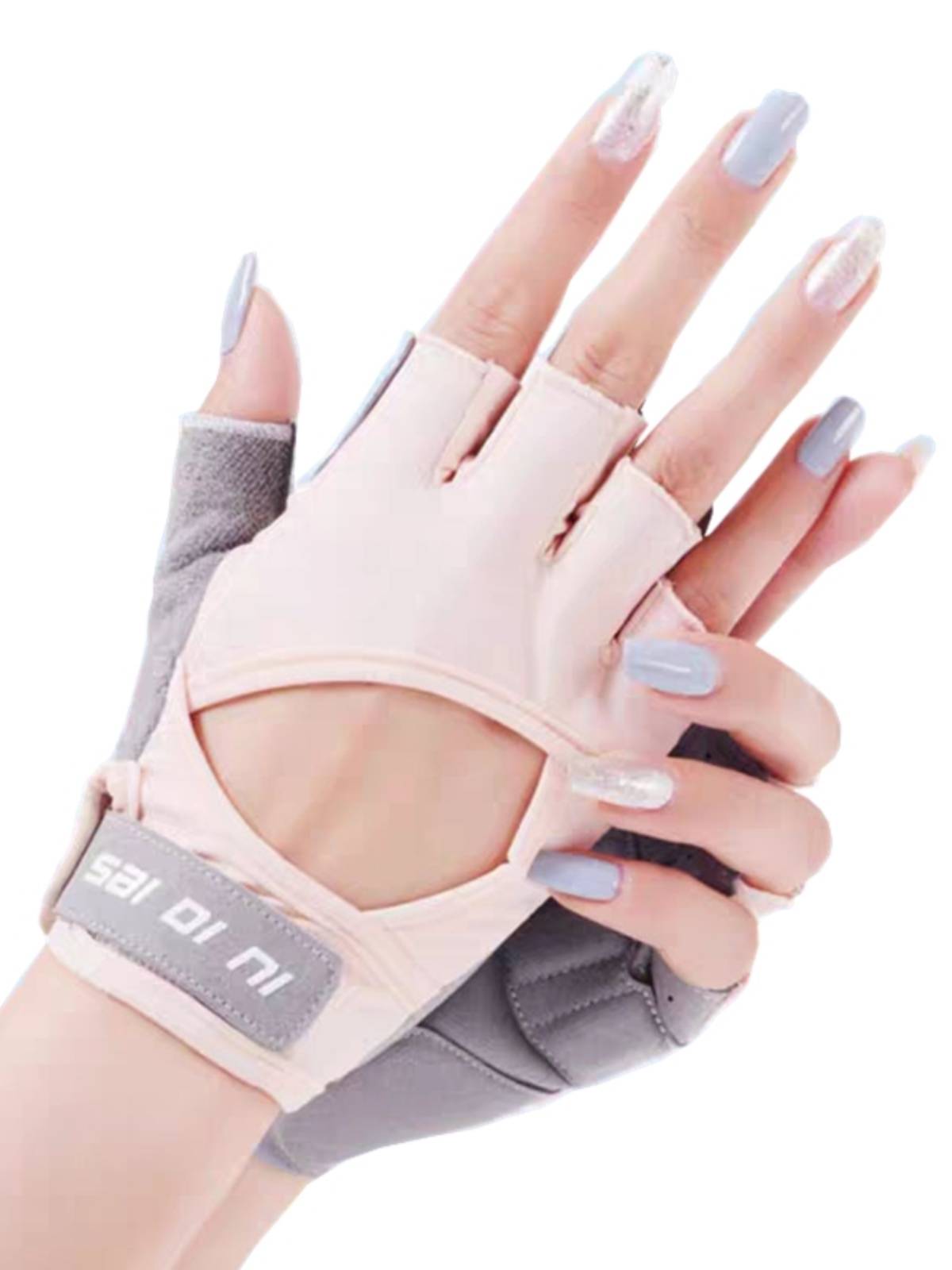 Fitness half -finger glove women's thin anti -slip, air -breathable, abrasion, shock -resistant anti -cocoon Outdoor riding mobile bicycle training