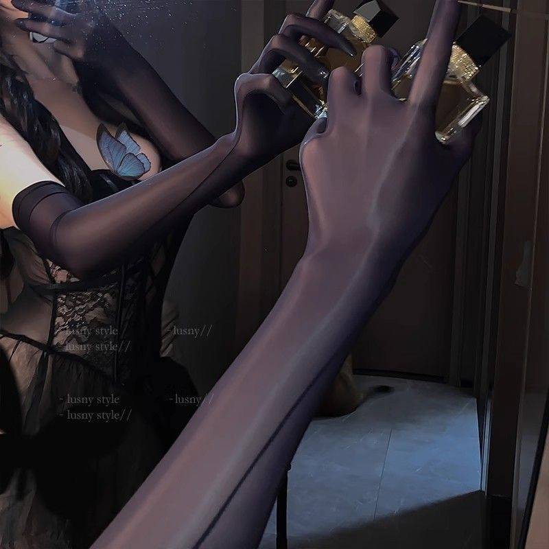 Aeroplane gloves, pure invisibility, silk stocking gloves, silk-sliding, summer-sweet-sweet-skin gloves