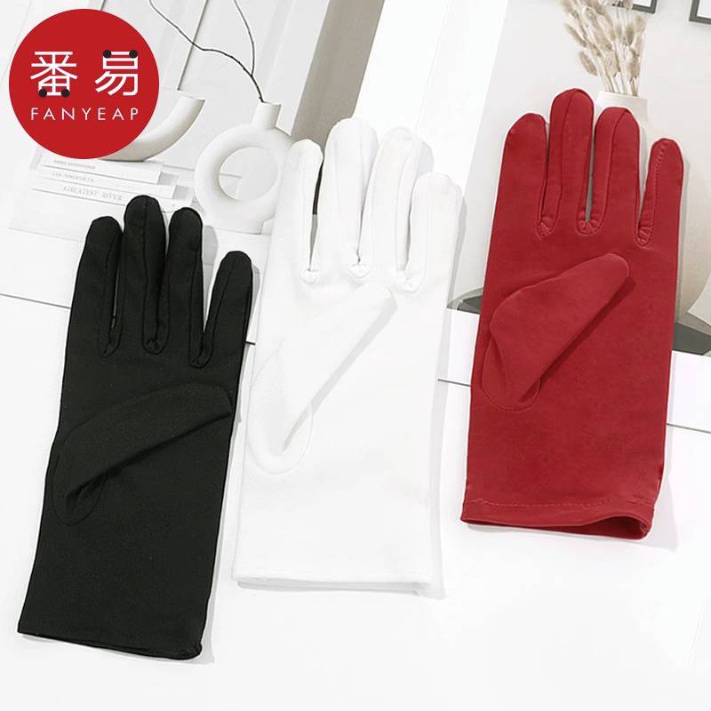 White glove etiquette Literary Play Disk Jewelry Work Labor Insurance Ferry -resistant Cotton -resistant Drive Thick Aponement Men and Women Pure Pure breathable