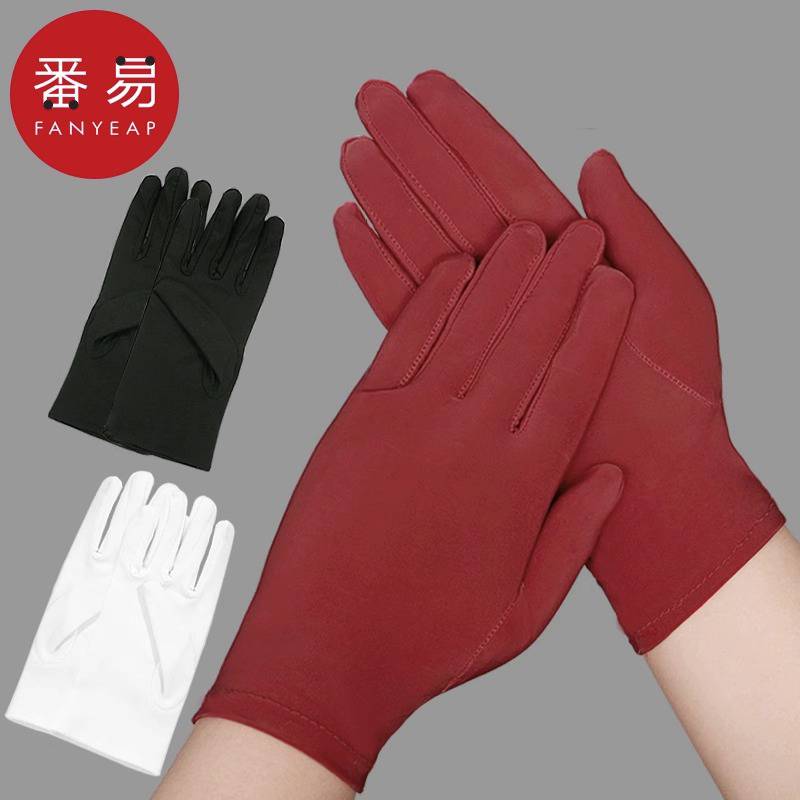 White glove etiquette Literary Play Disk Jewelry Work Labor Insurance Ferry -resistant Cotton -resistant Drive Thick Aponement Men and Women Pure Pure breathable
