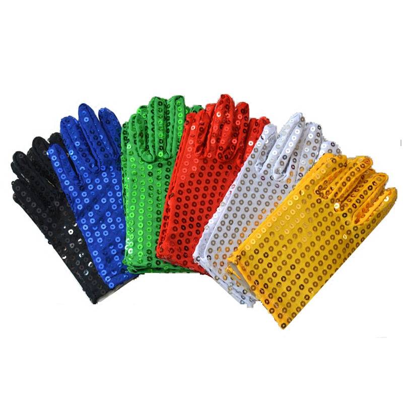 Liuyi Children's Sequenant Gloves Kindergarten Performance Flash Men and Women Adult Program Performance Dance Stage Dance Gloves
