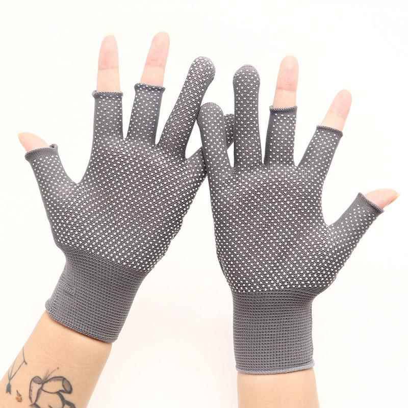 Table tennis gloves half -fingering non -slip hanging horizontal bumper body to prevent the palm of the palm to prevent the cocoon anti -grinding soft pot bell sunscreen women's model
