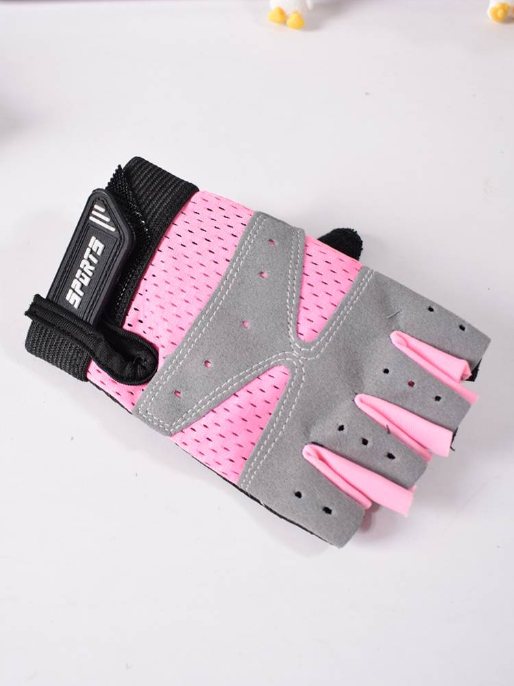 Children riding gloves thin semi -finger breathable anti -slip summer men and girls rotation balancing car riding bicycles