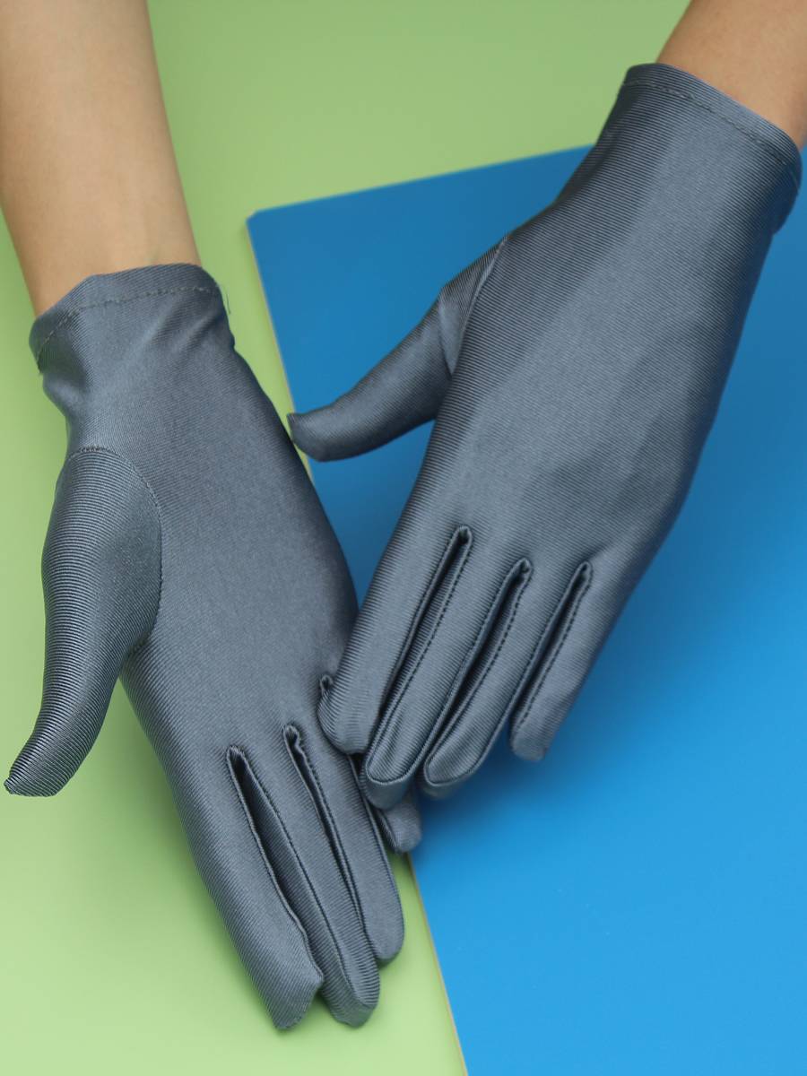 Jewelry and aminoma gloves female black and white short thin spring and summer sunscreen etiquette dance driving high elastic performance tight