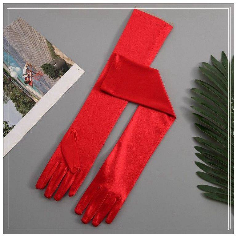 Stockings gloves ultra -thin five fingers seamless long, transparent etiquette gloves sexy adult aircraft sunscreen solid color