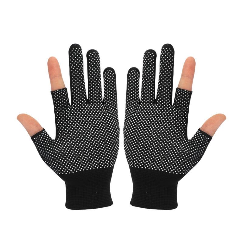 Labor insurance gloves beads, two fingers, three fingers, five fingers, five fingers, men and women dry gloves without fingers finger finger fingers in spring