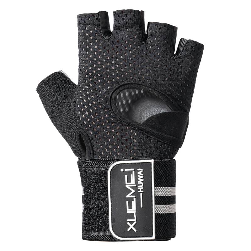 Fitness glove men's equipment training semi -finger palm and long wrist -long wrist non -slip and breathable dumbbell ladies sports summer