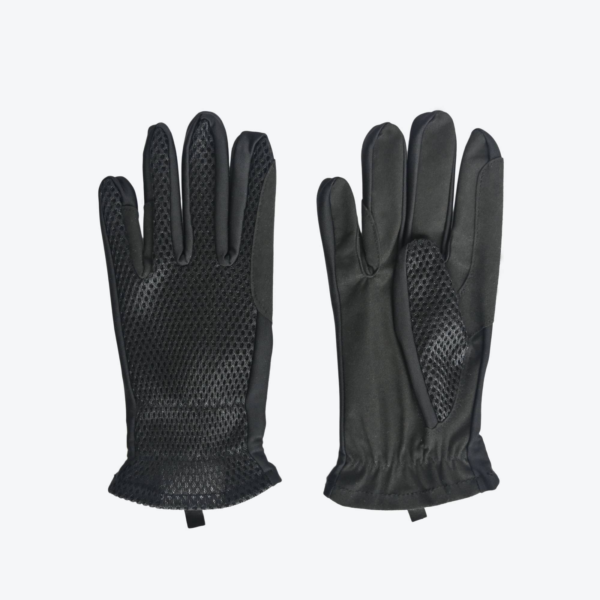 European hollow black equestrian gloves men and women riding in spring and autumn thin anti -slip summer driving and riding exit