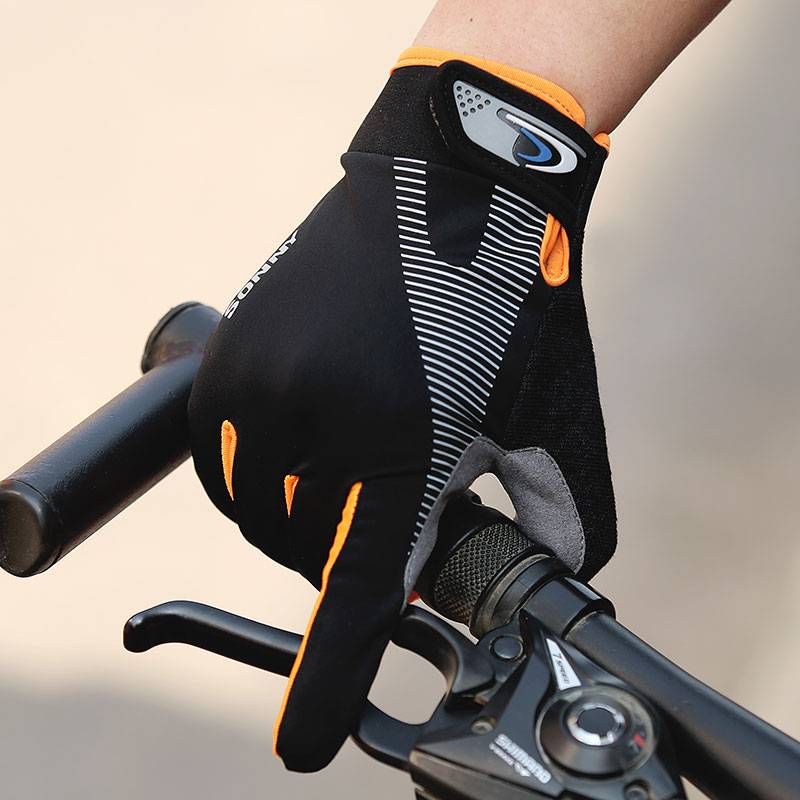 Summer sunscreen ride glove men and women breathable outdoor sports hill -to -screen touch screen silicon glue non -slip full finger