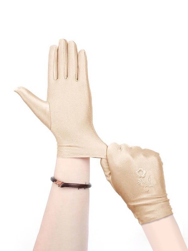Spandex gloves spring and summer men and women white etiquette thin short elastic glove dance tight black gloves autumn gloves