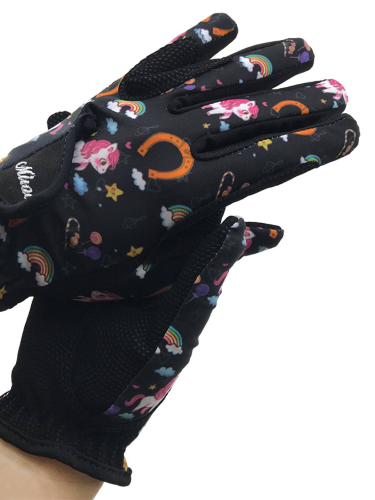 Children's equestrian glove riding training wear -resistant anti -slip and breathable gloves Equestrian equipment boys girls and girls riding gloves