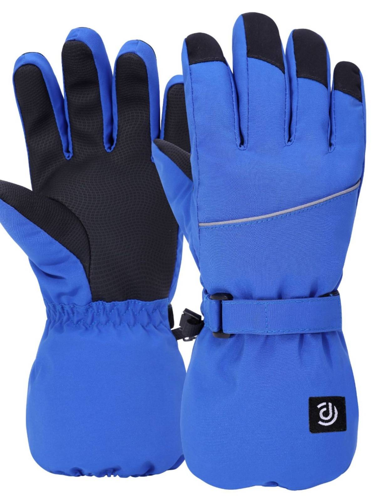 Children's gloves boys waterproof riding skiing and warm -cold, snow -proof, snowproof, windproof and velvet thick winter equipment
