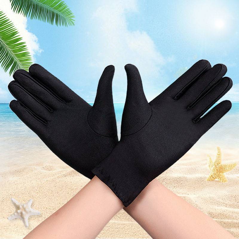 Spandex gloves spring and summer men and women white etiquette thin short elastic glove dance tight white glove jewelery gloves