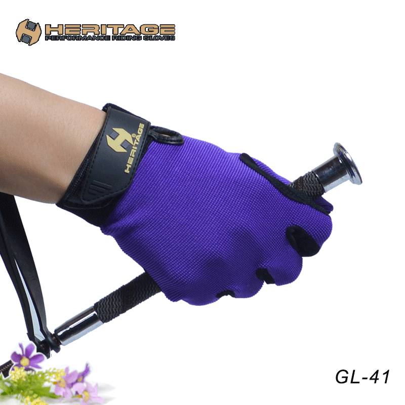 The horse rides the ski gloves, the knights' gear