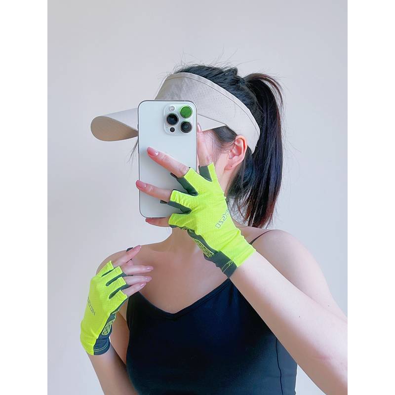 Semi -refers to sunscreen gloves female men's fitness thin summer riding sports equipment fishing non -slip bicycle permeability