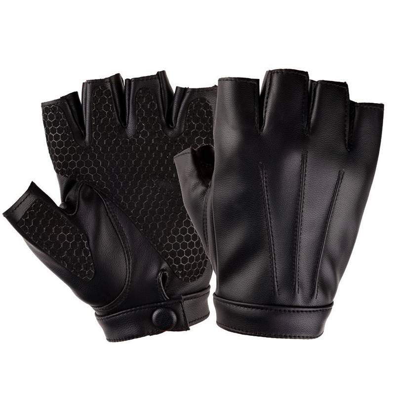 Male and women's half -finger leather gloves in autumn and winter outdoor tactical fitness riding anti -skid driving motorcycle motorcycle equipment