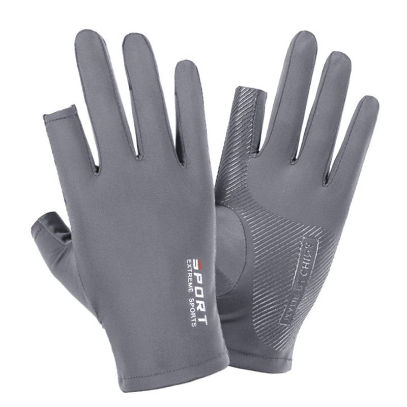 Ice silk half -finger riding gloves exercise fitness leakage finger driving gloves high bombs, comfortable sunscreen glove men and women are suitable for men and women