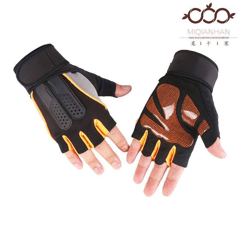 Fitness glove men and women dumbbells Single bumper exercise training protective wear resistance bodies to prevent cocoon and wrist care half finger suits