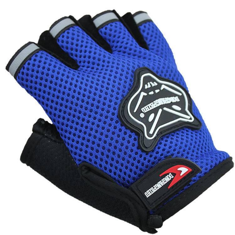 Summer mountain bicycle cycling gloves semi -finger fox cartoon male and female outdoor bicycle equipment anti -slip and breathable net