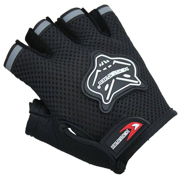 Summer mountain bicycle cycling gloves semi -finger fox cartoon male and female outdoor bicycle equipment anti -slip and breathable net