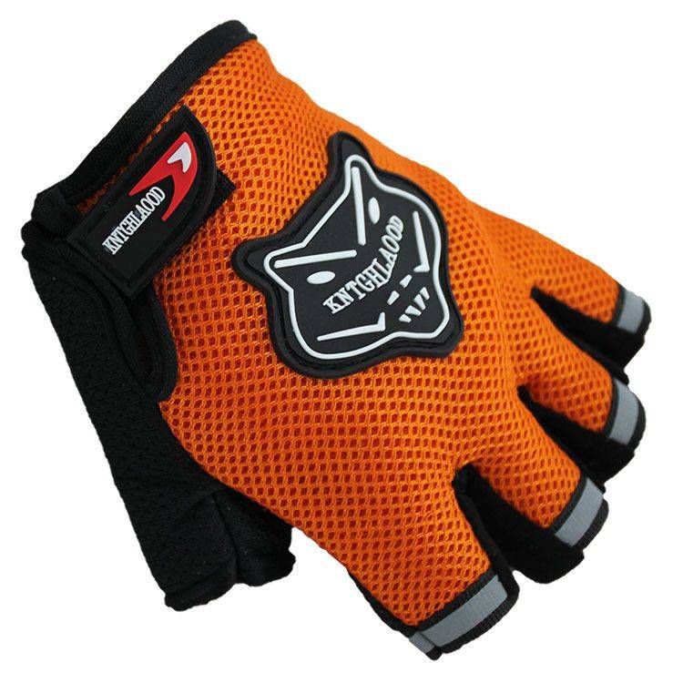 Summer mountain bicycle cycling gloves semi -finger fox cartoon male and female outdoor bicycle equipment anti -slip and breathable net