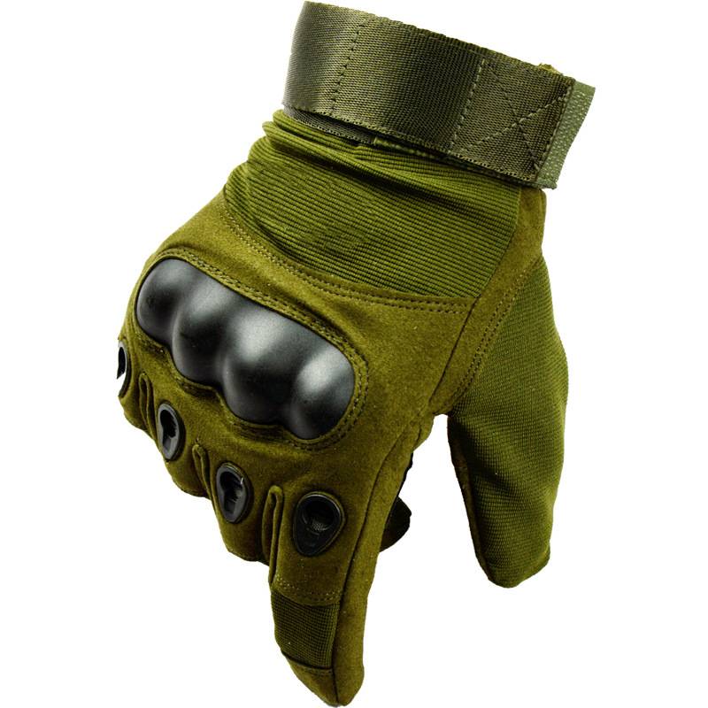 Tactical hard shell full finger glove men's outdoor sports mountaineering fitness motorcycle riding non -slip and wear -resistant semi -finger windproof