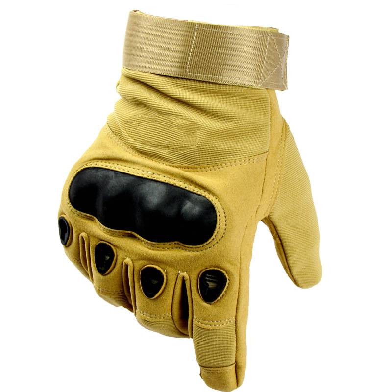 Tactical hard shell full finger glove men's outdoor sports mountaineering fitness motorcycle riding non -slip and wear -resistant semi -finger windproof