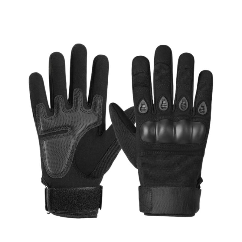 Tactical hard shell full finger glove men's outdoor sports mountaineering fitness motorcycle riding non -slip and wear -resistant semi -finger windproof