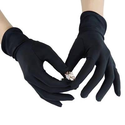 Jewelry store special gloves Lycra elastic black and white thin gold shop luxury watch watch guide to watch goods gloves